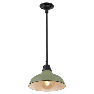 Jasper 12.25" Farmhouse Industrial Indoor/Outdoor Iron LED Pendant